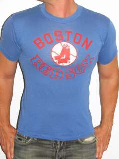 VTG 80s BOSTON RED SOX MLB BASEBALL RETRO LOGO T SHIRT  