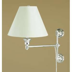 State Street Adjustable Wall Sconce with Classic Shade in Shiny Silver