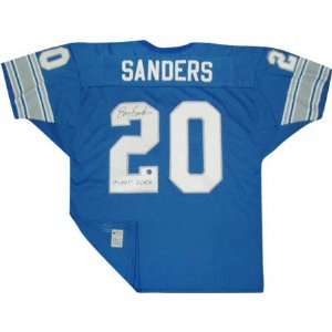  Barry Sanders Autographed Blue Custom Jersey with 97 MVP 