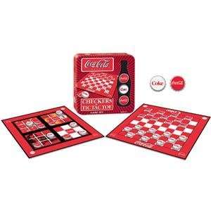  Coca Cola Checkers and Tic Tac Toe by USAopoly Sports 