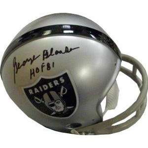  George Blanda Autographed Mini Helmet   Autographed NFL 