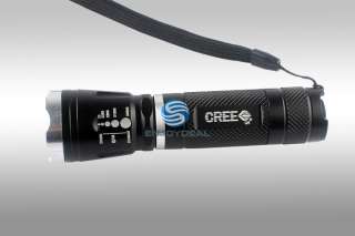 Zoomable 3 Mode CREE Q5 LED Flashlight Torch 300 lumen Assault 