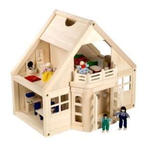   and Doug Furnished Wooden Dollhouse Kit   MAD004 1 Toys & Games