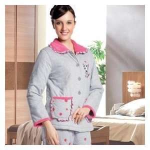   Warm 100% Thickened Cotton Womens Pajama Set Nightwear Sleepwear