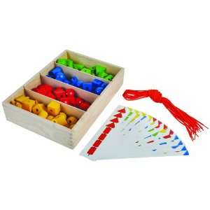  Plan Education Mathematics Wooden Lacing Bead Sorter Toys 