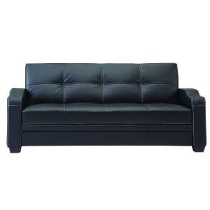  Home Source Industries 13062 Three Seater Sofa Bed, Black 