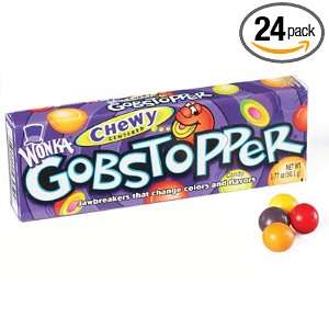 Candy Chewy Gobstoppers, 24 Packages Per Box  Grocery 