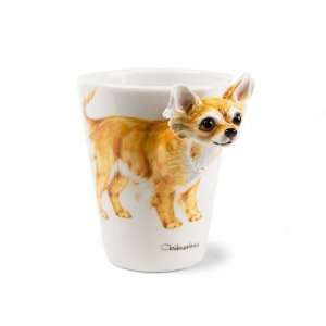  Chihuahua Yellow Long Haired Handmade Coffee Mug (5cm x 