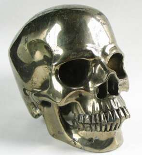Perfect Luster Huge 5.2 Pyrite Carved Crystal Skull  