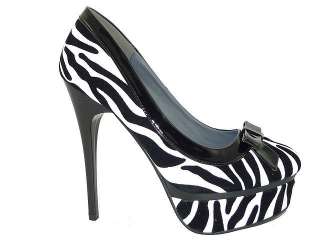 New Women Fashion Heels Zebra and leopard Style Ladys Platform Pumps 