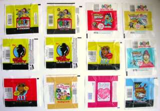   63 Assorted Wax Wrappers  Hockey GPK Wacky Packages TV Shows Comics