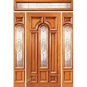   60x12 Solid Brazilian Mahogany Entry Door with Triple Glazed Glass