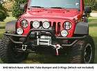 XHD Winch Base with RRC Tube Bumper Texture​d Black, 2007 2012 Jeep 