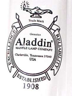Aladdin Oil Kerosene Lamp Lox On Chimney Premium w Logo Twist  
