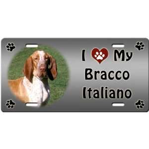  I Love My Bracco Italiano License Plate