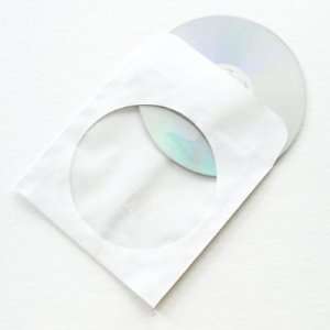  50 OfficeSmart SLW01 CD/DVD Paper Sleeves White