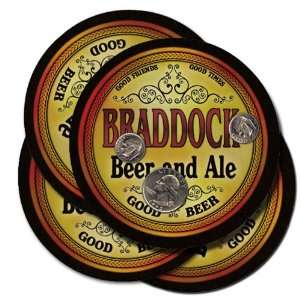  BRADDOCK Family Name Beer & Ale Coasters 