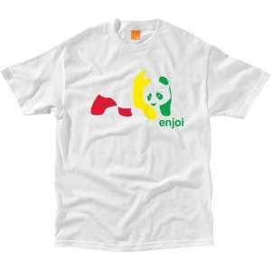  Enjoi T Shirt Rasta Panda [Small] White Sports 