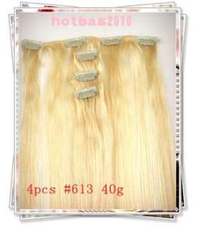 204Pcs40g/5pcs60g HUMAN HAIR CLIP IN EXTENSION Mored Color availble 