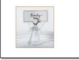 Glass Angels Set Placecard Ornaments 22K Gold Xmas  