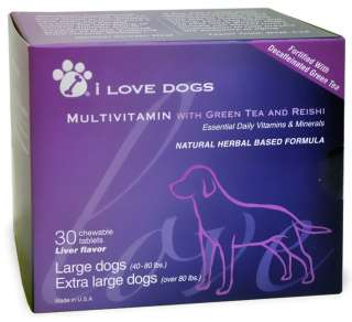 Multivitamins with Green Tea and Reishi   Large/XLarge Dogs 30 Tablets