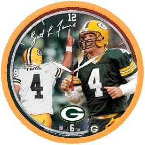 NFL Brett Favre Packers Logo Wall Clock 