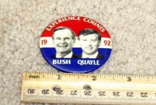 1992 *BUSH QUAYLE* COMPAIGN BUTTON PIN RARE VINTAGE V  