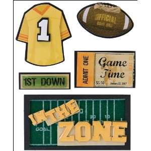  Football In The Zone Stacked Stickers Electronics