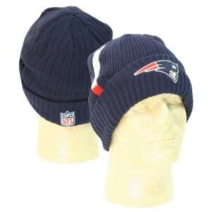   Patriots Cuffed Ribbed Winter Knit Hat   Navy