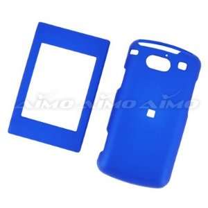   Snap On Protector Hard Case Rubber Feel Leather Paint Cover Blue