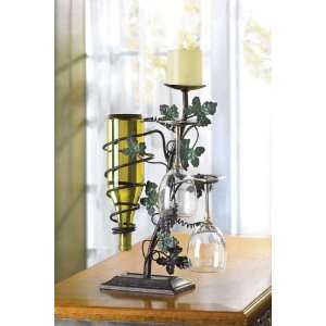  Grapevine Candle and Wine Holder