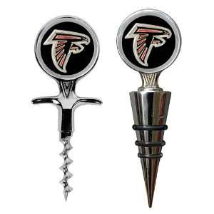   Falcons NFL Cork Screw and Wine Bottle Topper Set