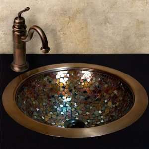  Warren Glass Mosaic Copper Sink