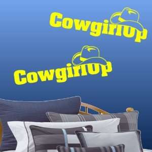   Yellow Large CowGirl Up 2 Pack Wall & Window Decal