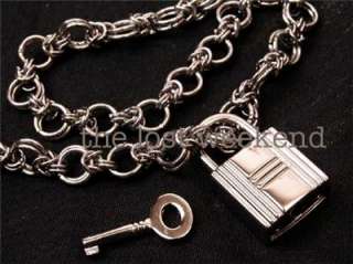 JIM double ring necklace lock pendant key men k2  