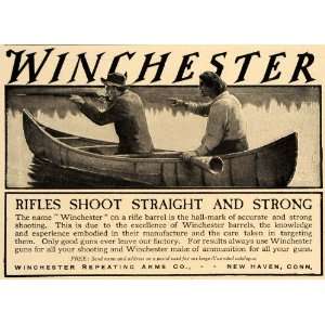  1906 Ad Winchester Repeating Arm Rifles Shoot Hunt Boat 