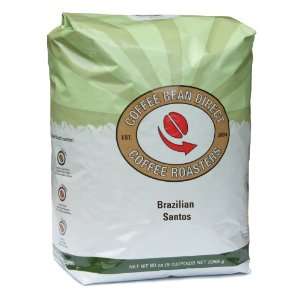 Coffee Bean Direct Brazilian Santos, Whole Bean Coffee, 5 Pound Bag 