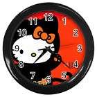 Hello Kitty 2 Round Wall Clock Black GI