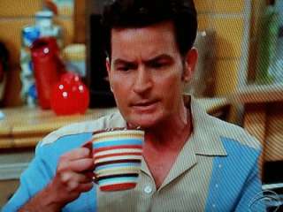 TWO AND A HALF MEN COFFEE MUGS CUPS Charlie Sheen  