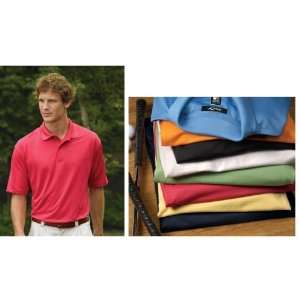 Willow Pointe WillowTec Horizontal Striped Golf Shirt (ColorMango 