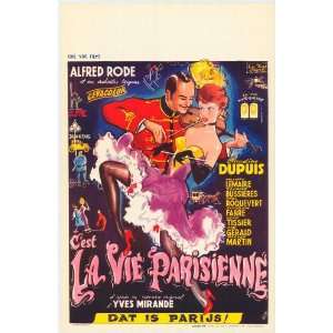  It s the Paris Life (1954) 27 x 40 Movie Poster Belgian 
