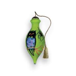  Neqwa Art Owl and Spider Halloween Ornament