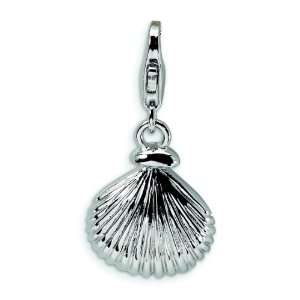  Sterling Silver Sea Shell Lobster Clasp Charm Jewelry