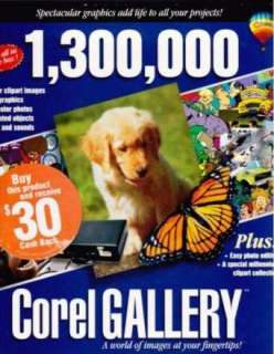 Corel Gallery 1,300,000 w/ Manual PC CD image set BOX  