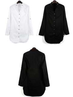 NEW ARRIVAL fashion womens slimming shirts/cottons long sleeve blouse 