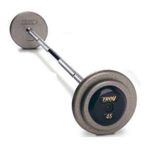   Cast Barbell Set with Rubber End Caps, Gray