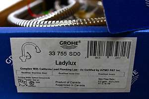 Grohe Ladylux Cafe Pull Out Spray Kitchen Faucet   33755 NIB  