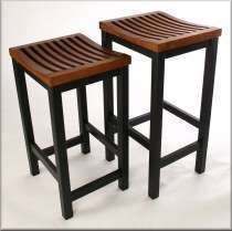Slatted Seat Wood Bar/Counter Stool   Color choices  