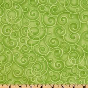  44 Wide Hip Happy Tonal Swirl Lime Fabric By The Yard 