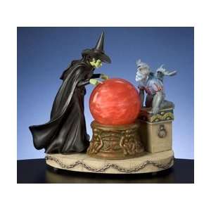   WICKED WITCH with RED SWIRLING WATERGLOBE San Francisco Music Box